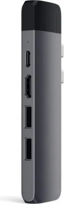 Produktbild von Satechi ST-TCPHEM, Thunderbolt 3, Grau, MicroSD (TransFlash), HDMI, RJ-45, USB 3.2 Gen 1 (3.1 Gen 1) Type-A, USB 3.2 Gen 1 (3.1 Gen 1) Type-C, Aluminium