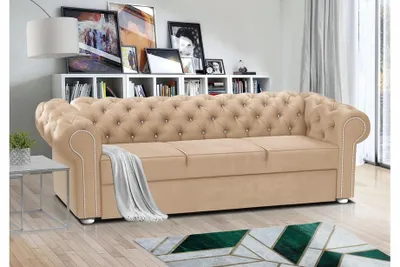 Produktbild von FURMEB 24 SOFA mit Schlaffunktion SWAROVSKI 237 x 95 cm BEIGE