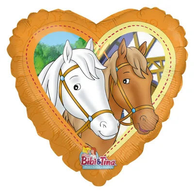Produktbild von Folienballon Bibi & Tina Pferde bunt 19 x 13,5 cm