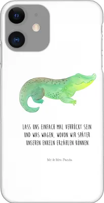 Produktbild von Mr. & Mrs. Panda Iphone 11 Handyhülle Krokodil - Weiß - Geschenk, Smartphone Hülle, Meer, Handy Case, Beste Freundin, Lieblingsmensch, Cover, Abenteuerlust, Krokodile