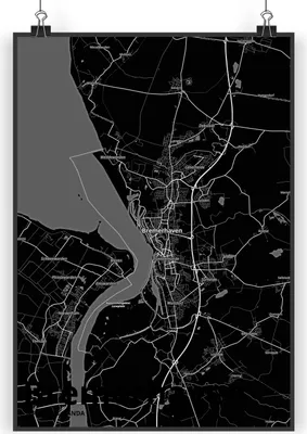 Produktbild von Mr. & Mrs. Panda Bild Bremerhaven DIN A4 - Geschenk, Wandbild, Plakat, Stadt Dorf Karte Landkarte Map Stadtplan, drucke, Wanddekoration, wanddeko