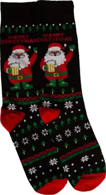 Produktbild von CIOCCA Herrensocken, ein Paar kurze warme Weihnachtssocken aus Baumwolle, Artikel CNU019R, Piede 40 - 45, Poliammide 23%,Elasthan 2%,Acrilica 75%