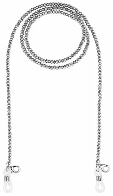 Produktbild von Brillenkette mit Glaskristallperlen | Silber