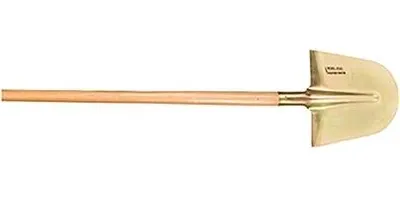 Produktbild von MMXX Maurerschaufel Golden 140cm - Verzinkter gehärteter Stahl mit Eschenholz-Stiel - Ergonomische Schaufel rund