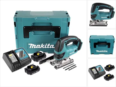 Produktbild von Makita DJV 180 RYJ Akku Stichsäge 18V + 2x Akku 1,5Ah + Ladegerät + Makpac