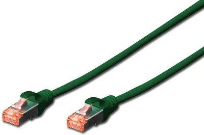 Obrázek produktu pro DIGITUS patch kabel Cat6 S/FTP 2xRJ45 10,0m zelený polybag s ochrannou pákou