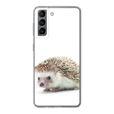 Produktbild von MuchoWow® Handyhülle Schutzhülle Hülle für Samsung Galaxy S21 Igel - Tiere - Weiß Silikon Softcase Handy Hülle - Softcase