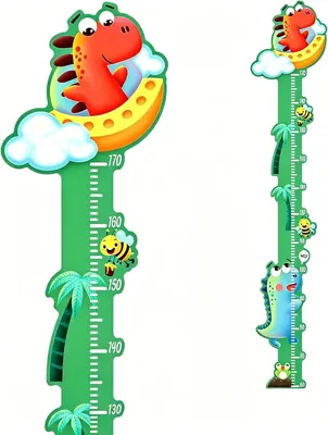 Imagen del producto de Vinilo decorativo para habitación infantil, diseño de dinosaurios, desmontable, ajustable de 60 a 170 cm, autoadhesivo