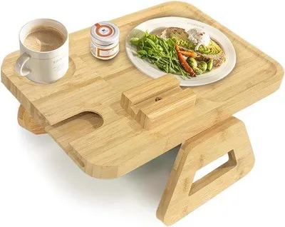 Produktbild von Schwenkbare Snackbox Bankorganizer 33x23cm Holz Anti-Rutsch