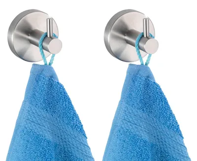 Produktbild von WENKO Wand Haken Bad Kleider Handtuch Halter UNO BOSIO WC Dusche Edelstahl