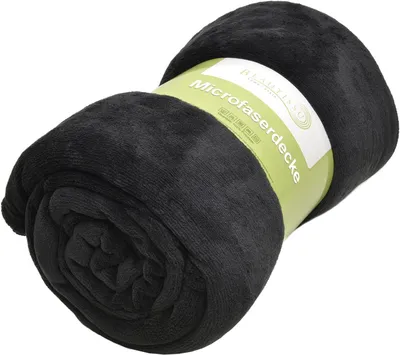 Immagine prodotto di Beautissu Aurelia Coperta morbida Nero, 150x200cm