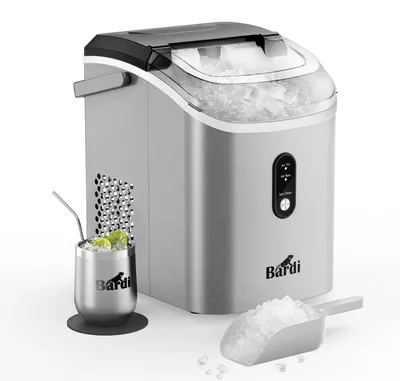 Produktbild von Bardi 1.1 Nugget-Rundeiswürfelmaschine – mit Luxus-Thermosbecher – Edelstahl