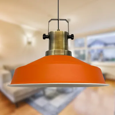 Produktbild von Hängelampe Esstisch Asletl Wohnzimmerlampe 41 cm - Orange