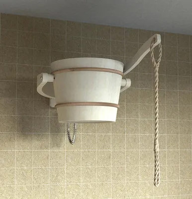 Produktbild von Harvia Schwalldusche 18 Liter Eimer aus Espe mit Seilzug und Wasseranschluss