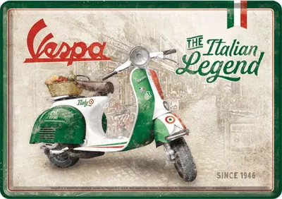 Produktbild von Nostalgic-Art - Blechpostkarte - Vespa - Vespa - Italian Legend