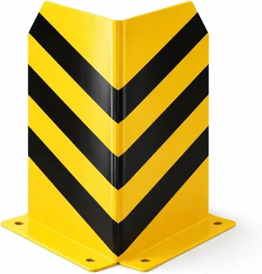 Immagine prodotto di Paracolpi angolare in acciaio da 40 cm – Paracolpi angolare e protezione antiurto per scaffali, scaffalature alte, ingressi, cortili e garage (altezza 40 cm)