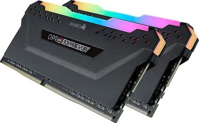 Zdjęcie produktu dla Zestaw pamięci DDR4 16 GB 3200 MHz z podświetleniem RGB, czarno-biały