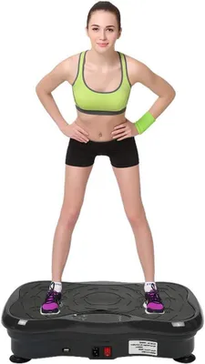 Produktbild von Vibrationsplatten – Fitness-Trilplatten – Training zur Fettverbrennung – Mit Bluetooth-Lautsprecher – 53 x 35 cm – Schwarz
