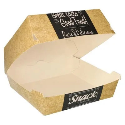 Produktbild von Papstar Burger Boxen aus Pappe "pure" 18 x 18 cm "Good Food" XXL 4 x 50 Stück