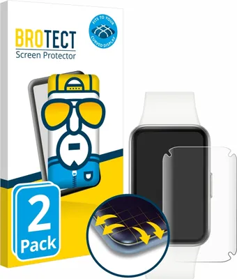 Produktbild von 2x BROTECT Fullscreen Schutzfolie für Samsung Galaxy Fit3 Displayschutz Folie Fullcover Klar Transparent