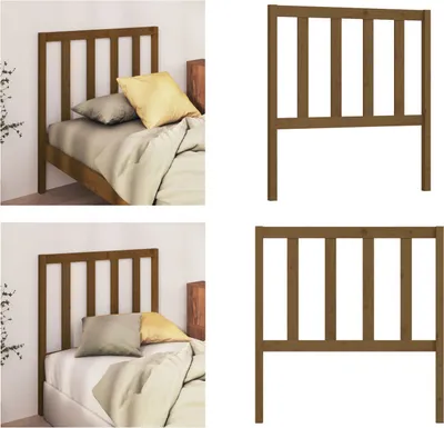 Produktbild von vidaXL Kopfteil Honigbraun 106x4x100 cm Massivholz Kiefer - Bettkopfteil - Bettkopfteile - Kopfteil - Holzkopfteil