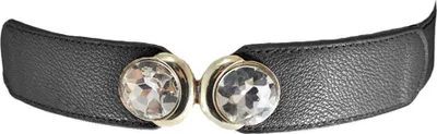 Produktbild von Damen schmaler Gürtel mit Strass Diamant Gold Matt Strech Gr. 67 - 100 cm, G31