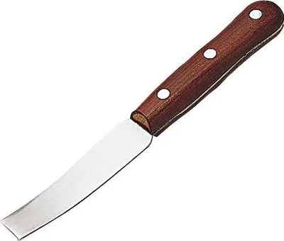 Zdjęcie produktu dla Szpachla BOHLE z drewnianym uchwytem i tępym, zakrzywionym, ciągłym ostrzem 18 mm