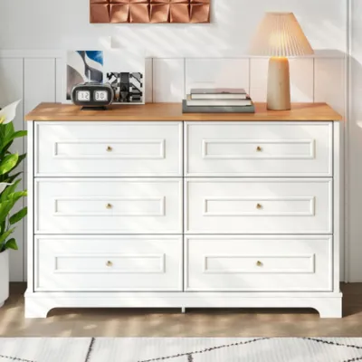 Produktbild von Modernes Sideboard mit sechs Schubladen, Kommode minimalistisches Design,für Wohnzimmer, Esszimmer oder Flur 120 x 40 x 76 cm