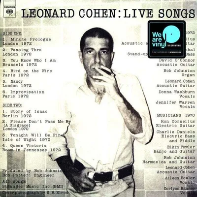 Zdjęcie produktu dla Leonard Cohen - Live Songs (Reissue) (LP)