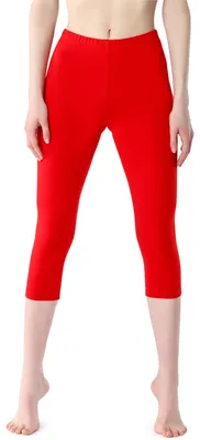 Image de Legging 3/4 pour femme Bellivalini en viscose BLV50-204 (rouge, M)