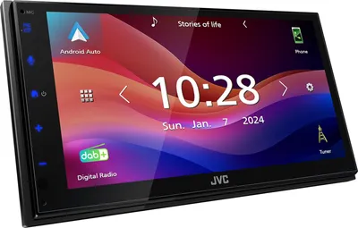 Image de JVC KW-M695DBW CarPlay Android Auto sans fil Radio numérique Bluetooth DAB