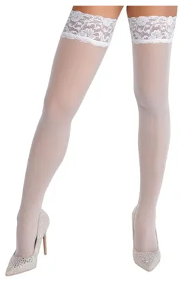 Productafbeelding van Cottelli Kleding - Witte kniehoogste sokken, 5 paar