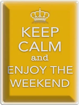 Produktbild von vianmo Blechschild 40x30 cm Keep Calm and enjoy the weekend