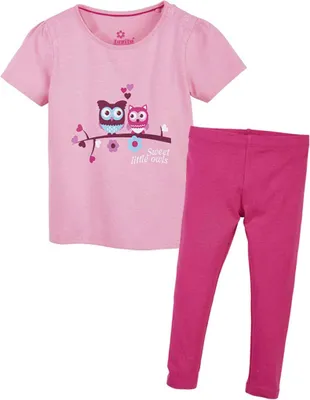 Produktbild von Lupilu® Mädchen Pyjama 100%  BIO Baumwolle 2-Teiler Rosa/Pink 86/92