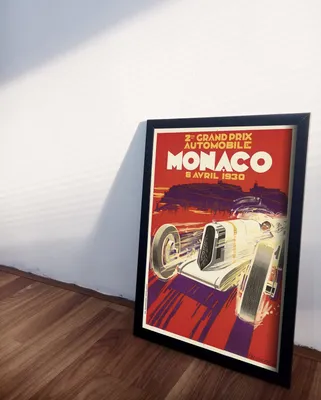 Produktbild von Poster - Canvas - Leinwand - 42 cm x 59,4 cm - Monaco Grand Prix