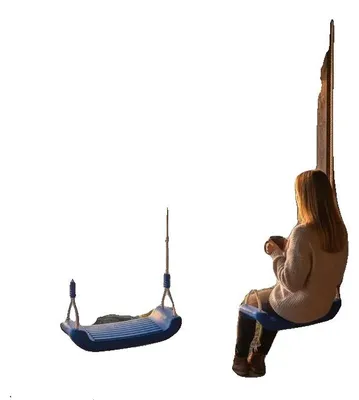 Produktbild von Schaukelstühle, Set aus 2, Langlebige Gartenmöbel, armeegrün