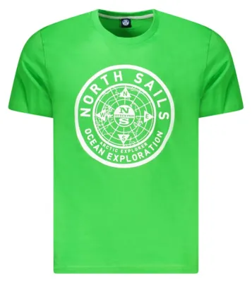 Produktbild von Grünes Kurzarm Herren T-Shirt mit Rundhals und Logo-Print