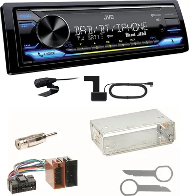 Produktbild von JVC KD-X472DBT Digitalradio Bluetooth FLAC Einbauset für Mercedes A C M Klasse