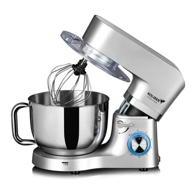 Produktbild von Koliber ROBOMAX X-3200-W XXL Küchenmaschine 3200W Planetenmischer mit 6 Liter Schüssel für schweren Brotteig Silber - Vorverkauf