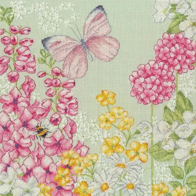Produktbild von Bothy Threads Kreuzstich Stickpackung "Quarzwiese", Zählmuster, XKTB15, 26x26cm