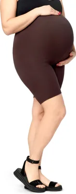 Image de Merry Style - Leggings de grossesse courts pour femmes, grandes tailles, en viscose MS10-462 (marron, 5XL)