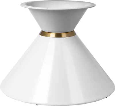 Image de Piètement de table en métal DIY en forme de sablier Base de table H : 40 cm Blanc Sans plateau