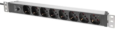 Immagine prodotto di Digitus DN-95410-IT DIGITUS 8-Fach Steckdosenleiste 1HE PDU, IEC C14 St. IT