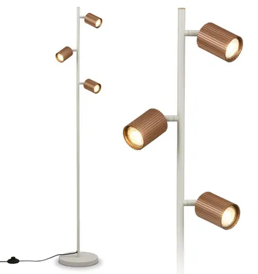 Produktbild von Briloner Stehlampe GU10 Schwenkbar Grau mit Fußtaster für Wohnzimmer