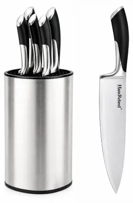 Obrázek produktu pro Haus Roland Sada 5 kuchyňských nožů v nerezovém stojanu, 6 ks