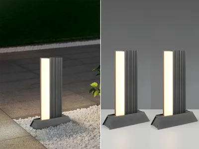 Produktbild von LED Wegeleuchte Gartenbeleuchtung, moderne Wegbeleuchtung mit Strom Anthrazit