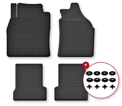 Zdjęcie produktu dla Dywaniki gumowe do Ford Fiesta MK8 2017- (hatchback) – 4 szt., czarne, dobierane – Wielganizator Semi-Universal