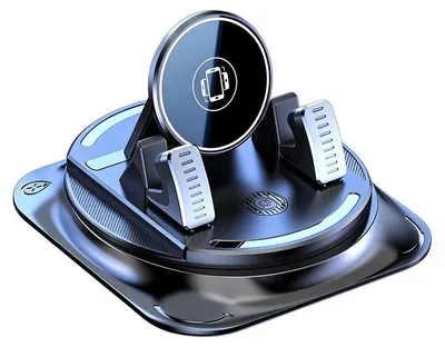 Produktbild von KFZ Handyhalterung, 360° drehbarer Auto Handyhalter mit Saugnapf und rutschhemmender Basis, Smartphone Halter für Armaturenbrett und Navigation