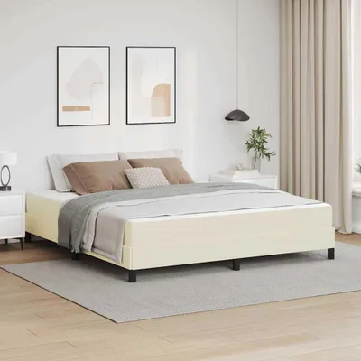 Productafbeelding van Maison Exclusive - Bedframe met matras, crème kleur, 180 x 200 cm, stof