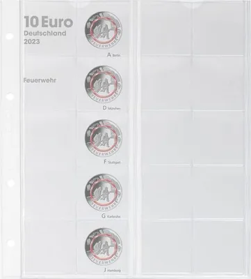 Produktbild von Vordruckblatt karat für 10€-Sammlermünzen mit Polymerring: Deutschland 2023
